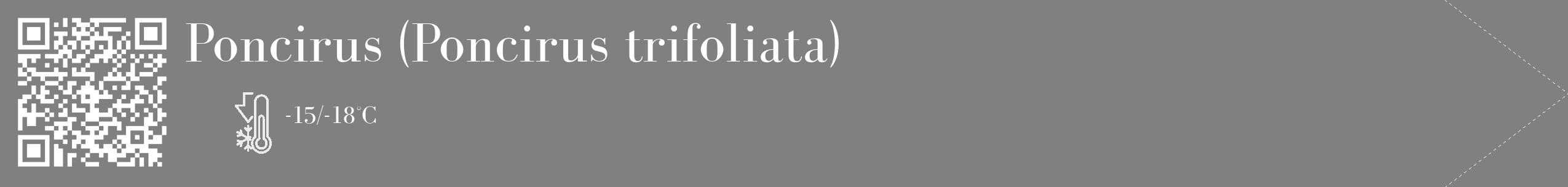 Étiquette de : Poncirus trifoliata - format c - style blanche57_simple_simplebod avec qrcode et comestibilité