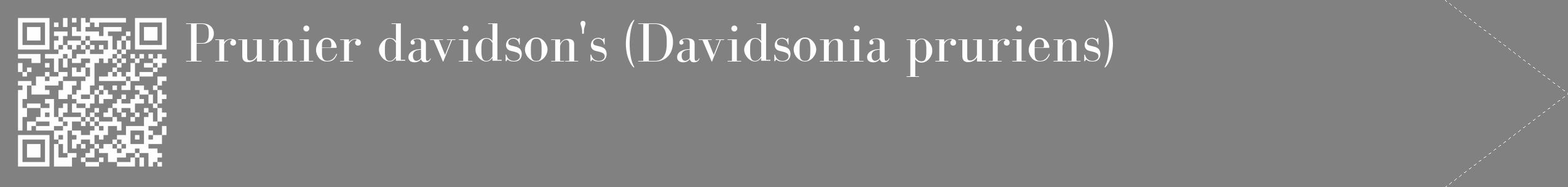 Étiquette de : Davidsonia pruriens - format c - style blanche50_simple_simplebod avec qrcode et comestibilité