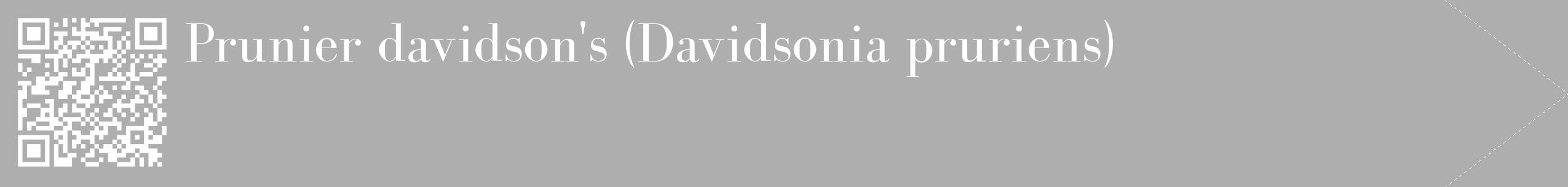 Étiquette de : Davidsonia pruriens - format c - style blanche53_simple_simplebod avec qrcode et comestibilité