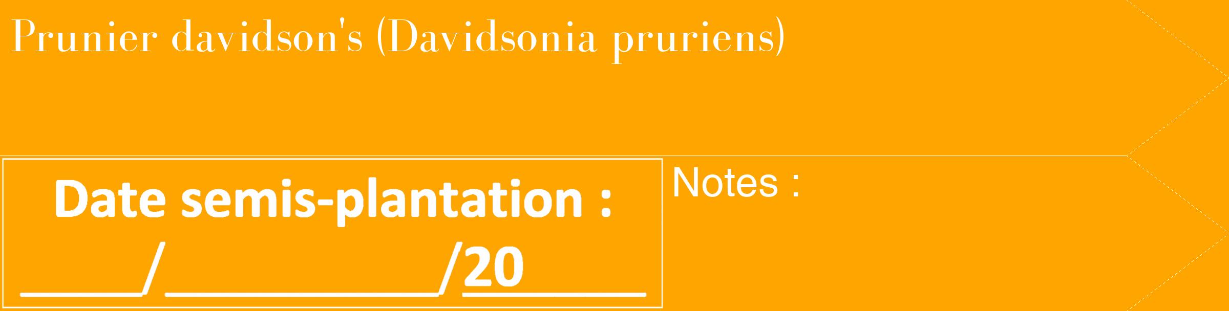 Étiquette de : Davidsonia pruriens - format c - style blanche22_simple_simplebod avec comestibilité