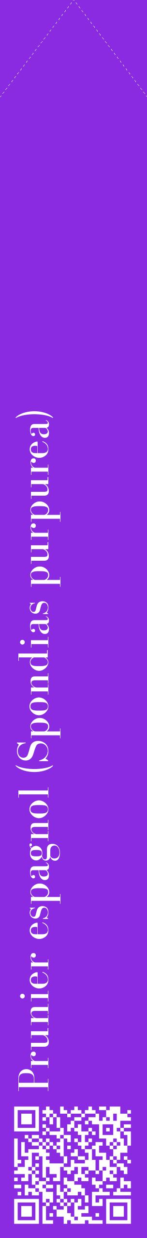 Étiquette de : Spondias purpurea - format c - style blanche49_simplebod avec qrcode et comestibilité