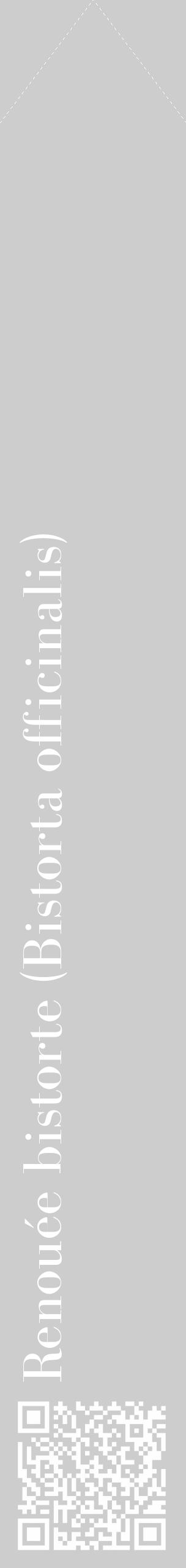 Étiquette de : Bistorta officinalis - format c - style blanche41_simple_simplebod avec qrcode et comestibilité - position verticale