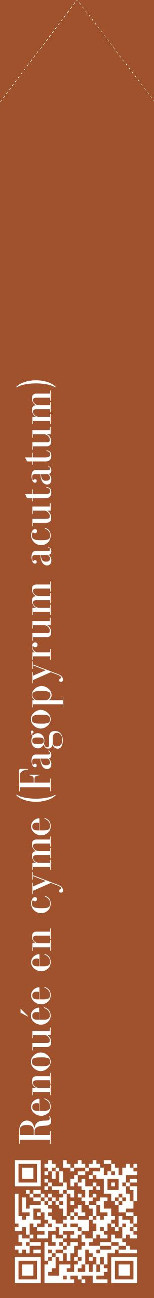Étiquette de : Fagopyrum acutatum - format c - style blanche32_simplebod avec qrcode et comestibilité