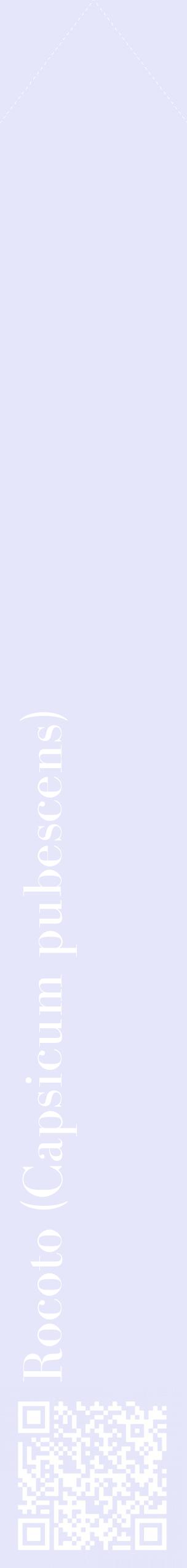 Étiquette de : Capsicum pubescens - format c - style blanche55_simplebod avec qrcode et comestibilité