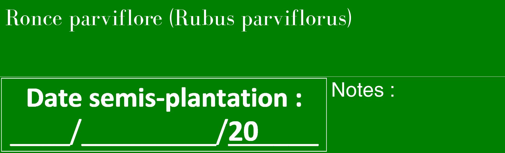 Étiquette de : Rubus parviflorus - format c - style blanche9_basique_basiquebod avec comestibilité