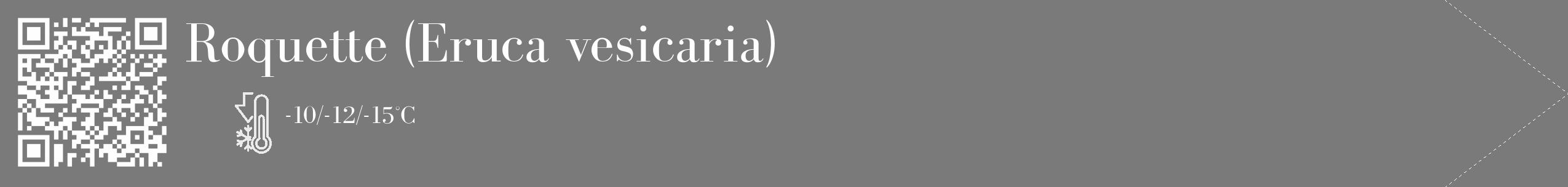 Étiquette de : Eruca vesicaria - format c - style blanche3_simple_simplebod avec qrcode et comestibilité