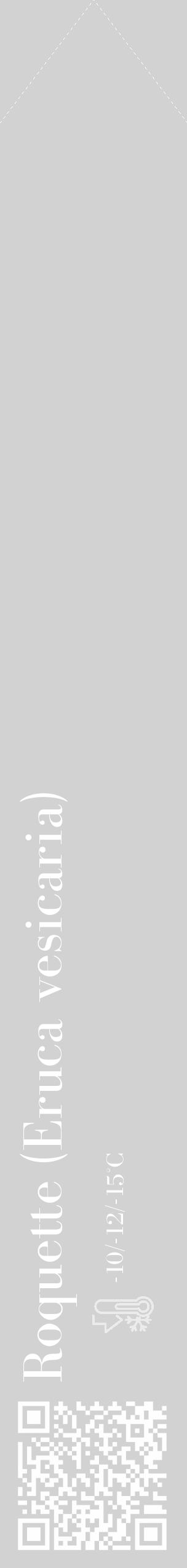 Étiquette de : Eruca vesicaria - format c - style blanche14_simple_simplebod avec qrcode et comestibilité - position verticale