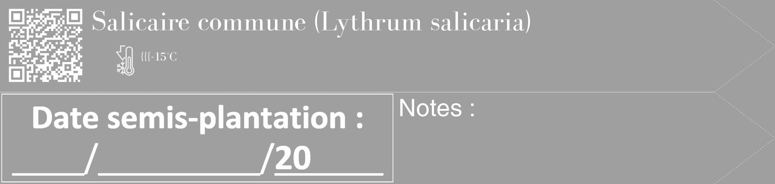 Étiquette de : Lythrum salicaria - format c - style blanche24_simple_simplebod avec qrcode et comestibilité