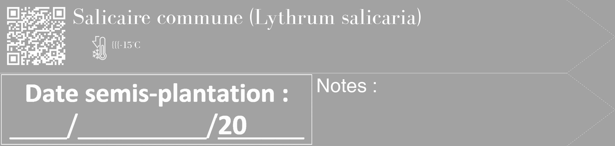 Étiquette de : Lythrum salicaria - format c - style blanche38_simple_simplebod avec qrcode et comestibilité