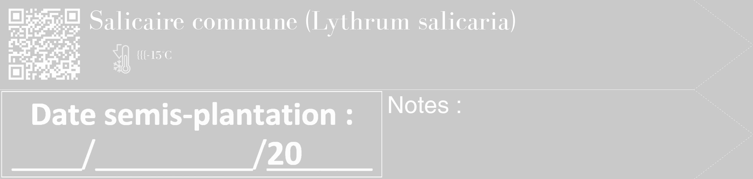 Étiquette de : Lythrum salicaria - format c - style blanche54_simple_simplebod avec qrcode et comestibilité