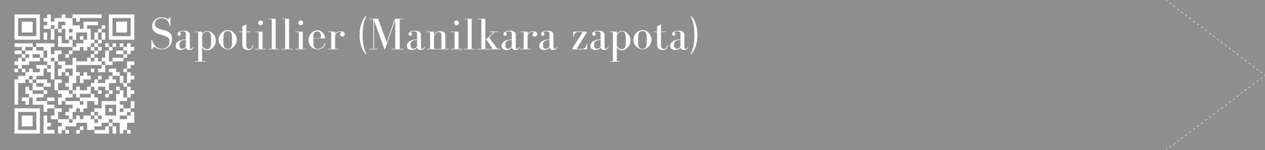 Étiquette de : Manilkara zapota - format c - style blanche25_simple_simplebod avec qrcode et comestibilité