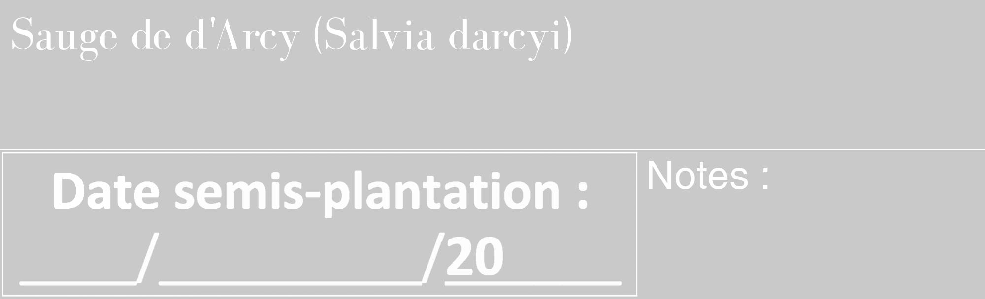 Étiquette de : Salvia darcyi - format c - style blanche54_basique_basiquebod avec comestibilité