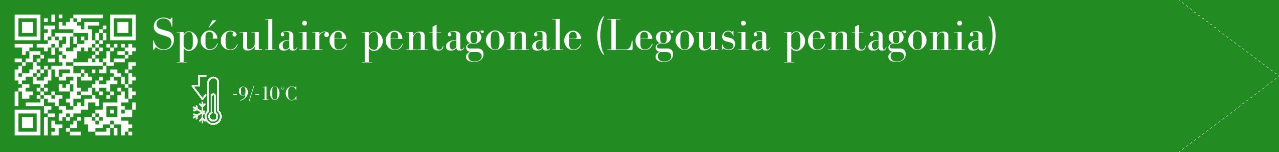 Étiquette de : Legousia pentagonia - format c - style blanche10_simple_simplebod avec qrcode et comestibilité