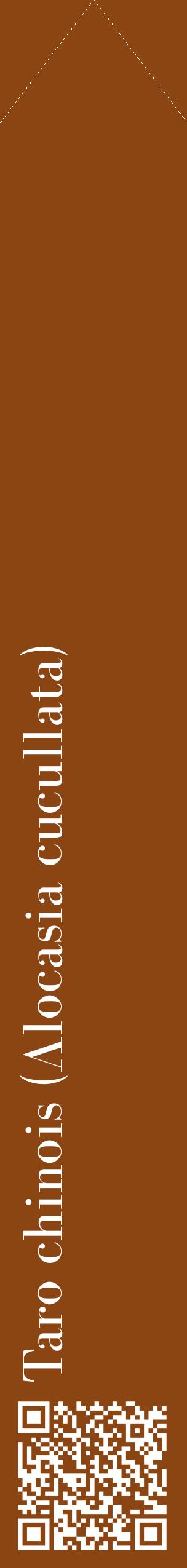Étiquette de : Alocasia cucullata - format c - style blanche30_simplebod avec qrcode et comestibilité