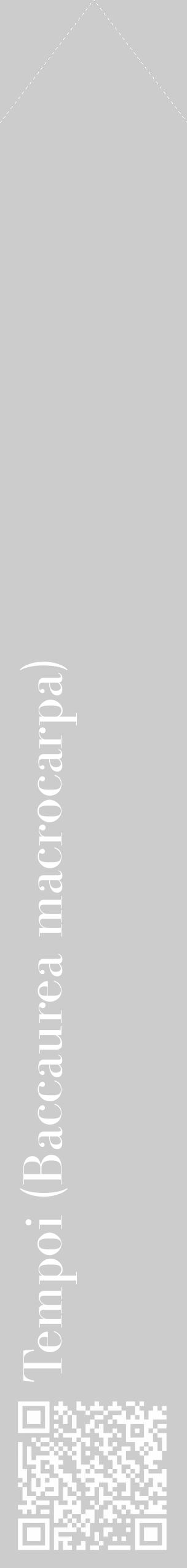 Étiquette de : Baccaurea macrocarpa - format c - style blanche0_simple_simplebod avec qrcode et comestibilité - position verticale