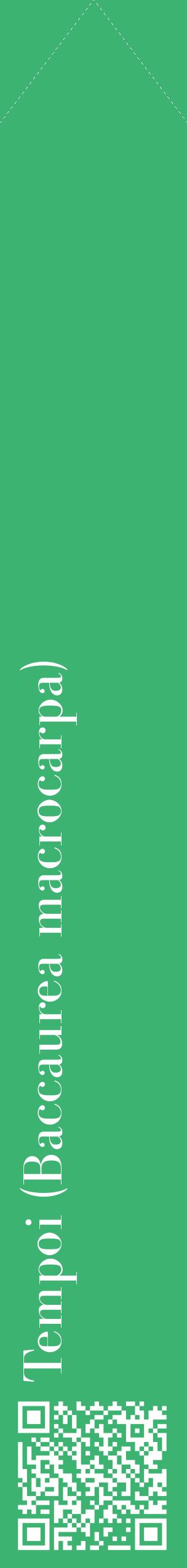 Étiquette de : Baccaurea macrocarpa - format c - style blanche12_simplebod avec qrcode et comestibilité