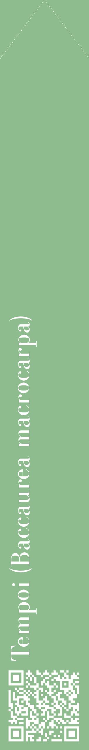 Étiquette de : Baccaurea macrocarpa - format c - style blanche13_simplebod avec qrcode et comestibilité