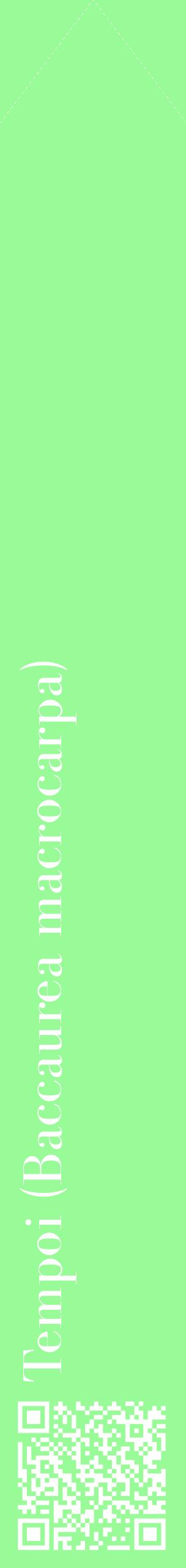 Étiquette de : Baccaurea macrocarpa - format c - style blanche14_simplebod avec qrcode et comestibilité