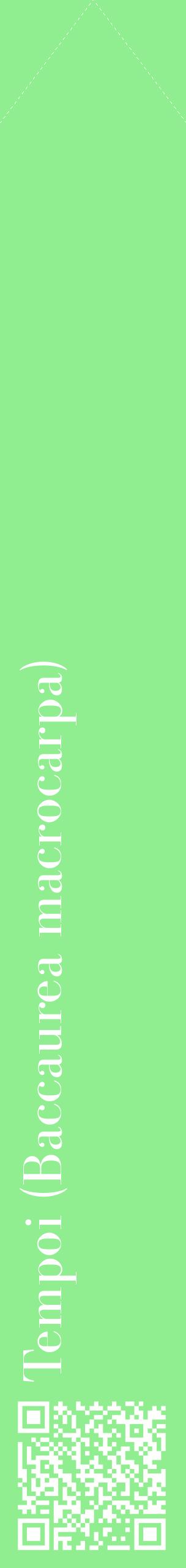 Étiquette de : Baccaurea macrocarpa - format c - style blanche15_simplebod avec qrcode et comestibilité