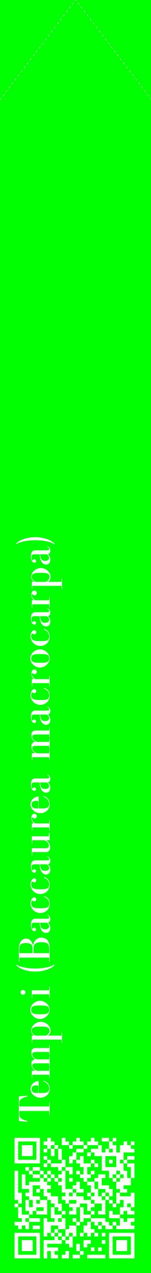 Étiquette de : Baccaurea macrocarpa - format c - style blanche16_simplebod avec qrcode et comestibilité