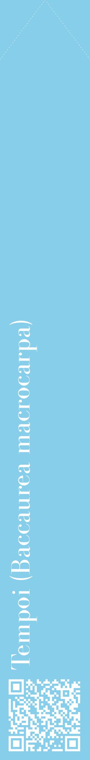 Étiquette de : Baccaurea macrocarpa - format c - style blanche1_simplebod avec qrcode et comestibilité