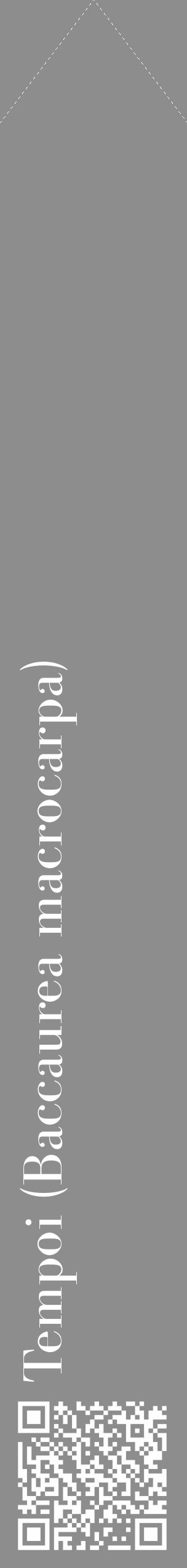 Étiquette de : Baccaurea macrocarpa - format c - style blanche2_simple_simplebod avec qrcode et comestibilité - position verticale