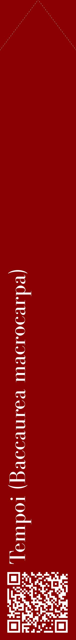 Étiquette de : Baccaurea macrocarpa - format c - style blanche34_simplebod avec qrcode et comestibilité