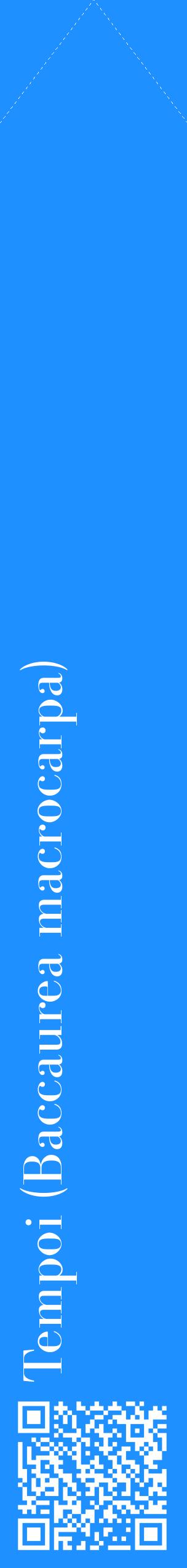 Étiquette de : Baccaurea macrocarpa - format c - style blanche3_simplebod avec qrcode et comestibilité