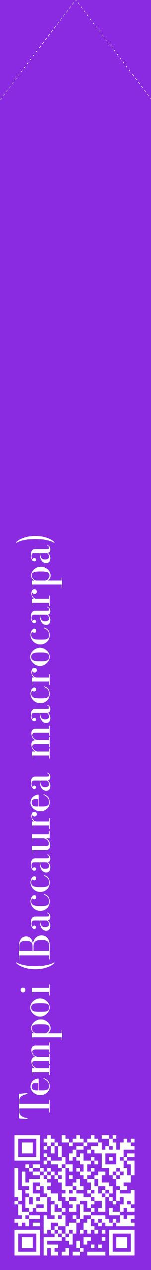 Étiquette de : Baccaurea macrocarpa - format c - style blanche49_simplebod avec qrcode et comestibilité