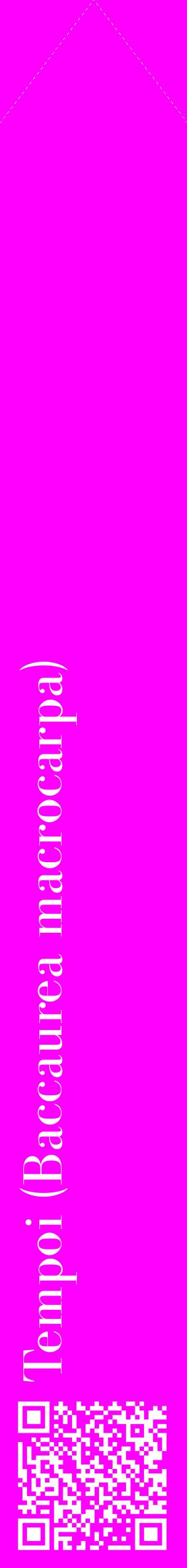 Étiquette de : Baccaurea macrocarpa - format c - style blanche51_simplebod avec qrcode et comestibilité