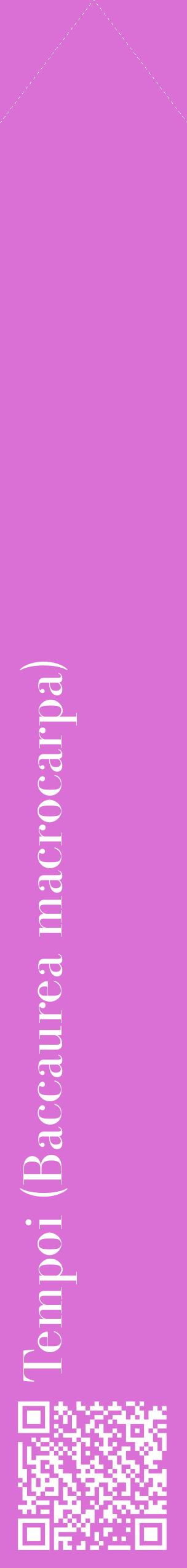 Étiquette de : Baccaurea macrocarpa - format c - style blanche52_simplebod avec qrcode et comestibilité