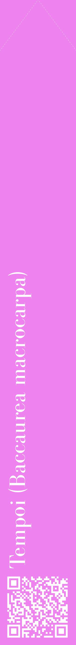 Étiquette de : Baccaurea macrocarpa - format c - style blanche53_simplebod avec qrcode et comestibilité
