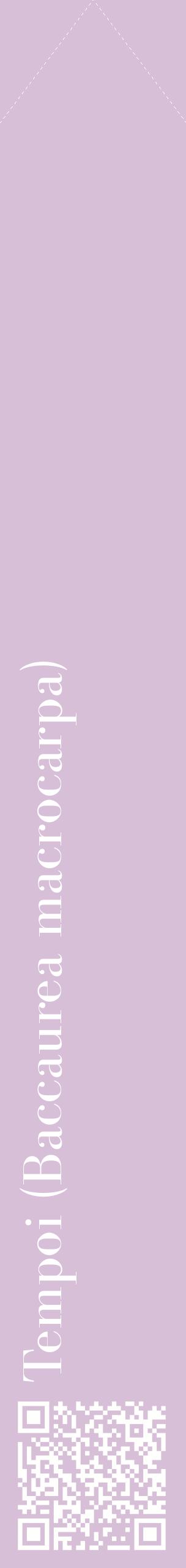 Étiquette de : Baccaurea macrocarpa - format c - style blanche54_simplebod avec qrcode et comestibilité