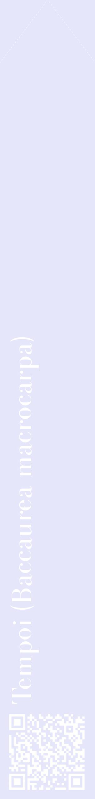 Étiquette de : Baccaurea macrocarpa - format c - style blanche55_simplebod avec qrcode et comestibilité