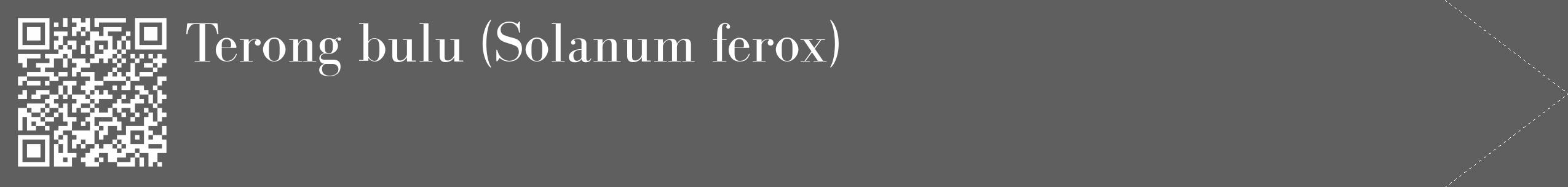 Étiquette de : Solanum ferox - format c - style blanche10_simple_simplebod avec qrcode et comestibilité