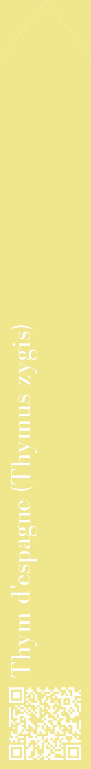 Étiquette de : Thymus zygis - format c - style blanche20_simplebod avec qrcode et comestibilité