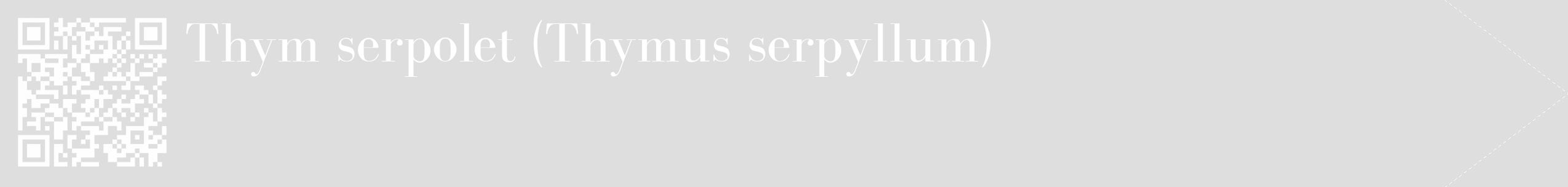 Étiquette de : Thymus serpyllum - format c - style blanche20_simple_simplebod avec qrcode et comestibilité