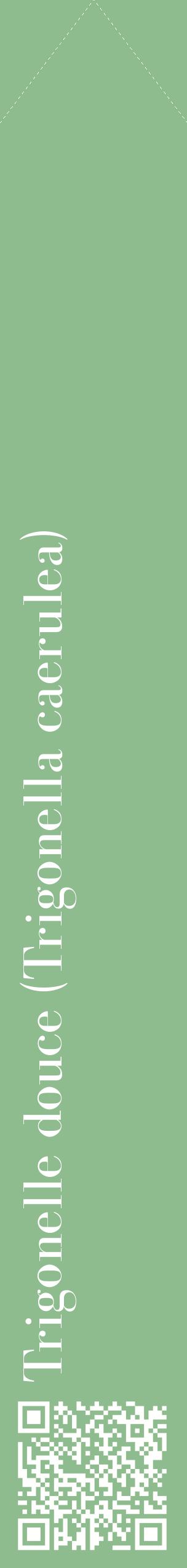 Étiquette de : Trigonella caerulea - format c - style blanche13_simplebod avec qrcode et comestibilité