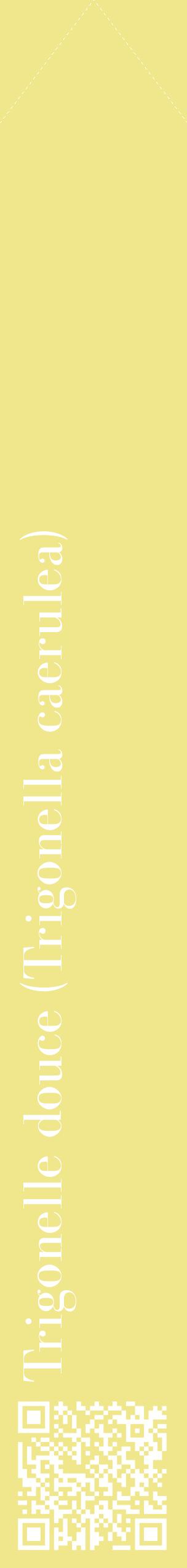 Étiquette de : Trigonella caerulea - format c - style blanche20_simplebod avec qrcode et comestibilité