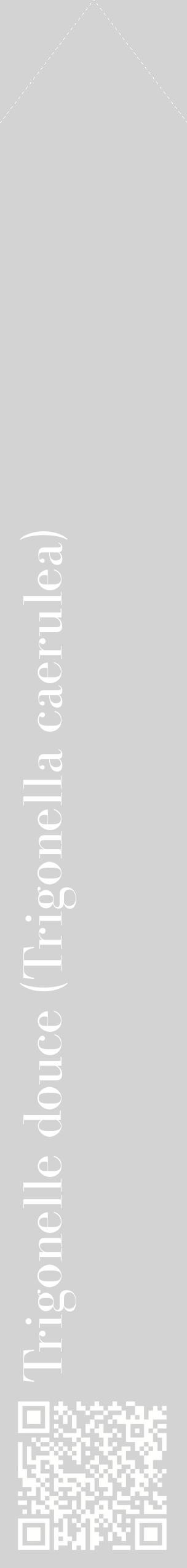 Étiquette de : Trigonella caerulea - format c - style blanche56_simplebod avec qrcode et comestibilité
