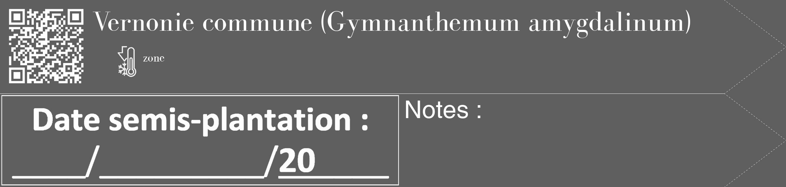 Étiquette de : Gymnanthemum amygdalinum - format c - style blanche10_simple_simplebod avec qrcode et comestibilité