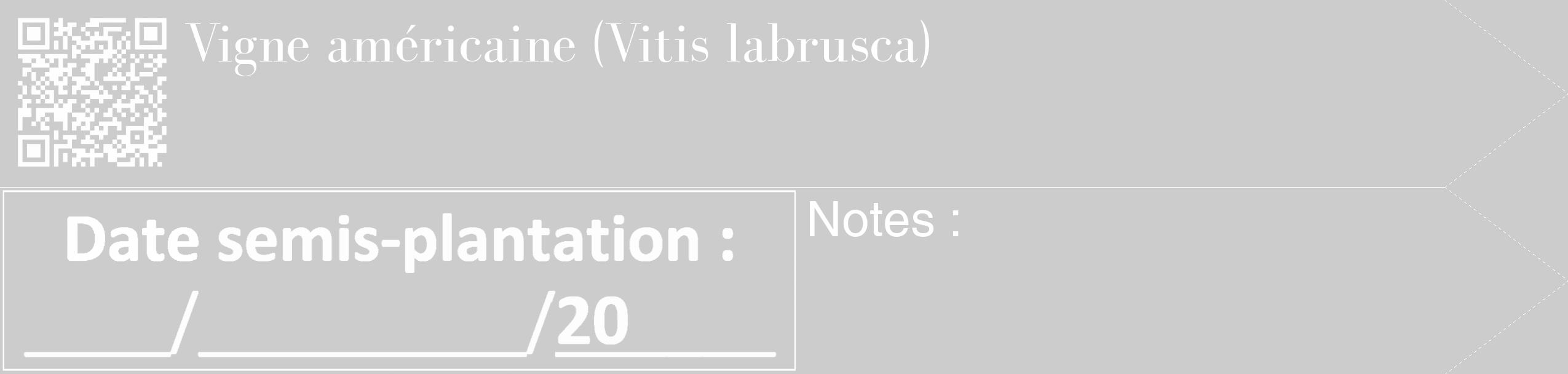 Étiquette de : Vitis labrusca - format c - style blanche0_simple_simplebod avec qrcode et comestibilité