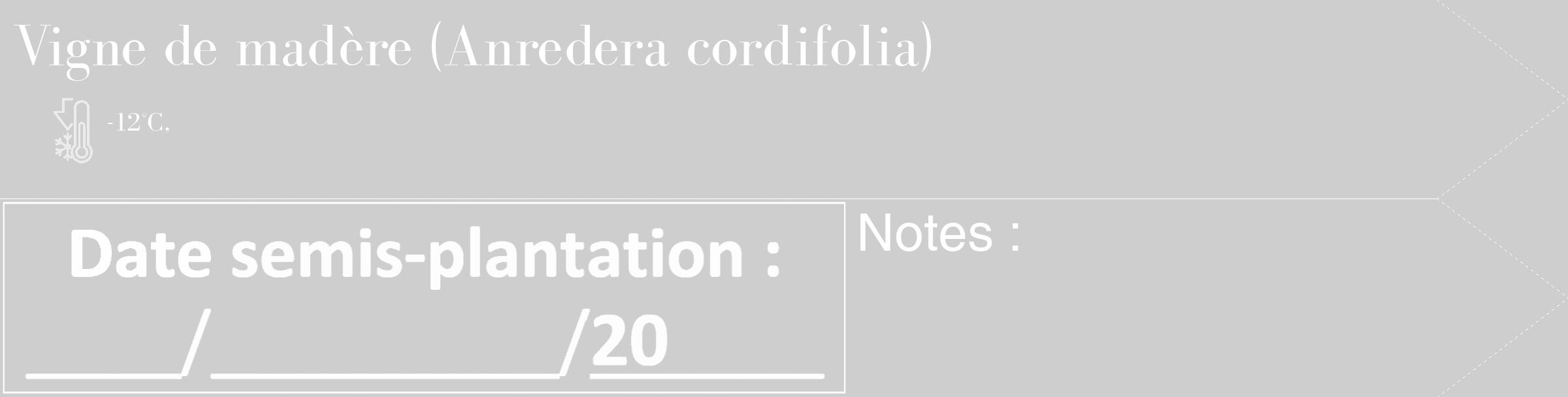 Étiquette de : Anredera cordifolia - format c - style blanche17_simple_simplebod avec comestibilité