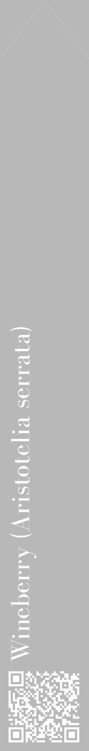 Étiquette de : Aristotelia serrata - format c - style blanche39_simple_simplebod avec qrcode et comestibilité - position verticale