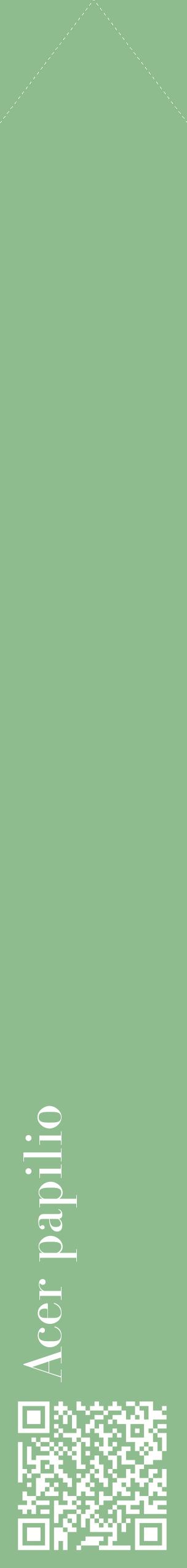 Étiquette de : Acer papilio - format c - style blanche13_simplebod avec qrcode et comestibilité