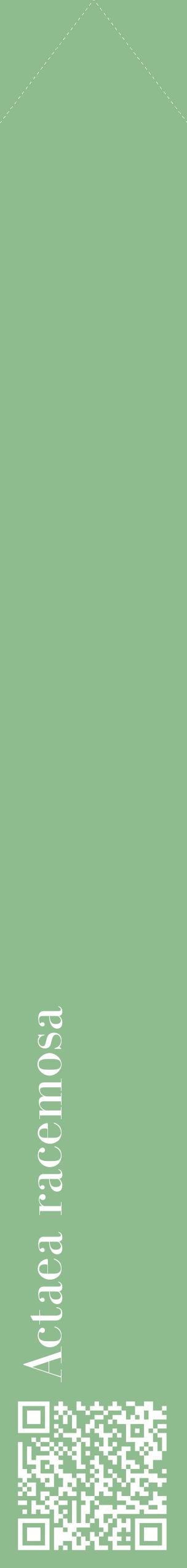 Étiquette de : Actaea racemosa - format c - style blanche13_simplebod avec qrcode et comestibilité