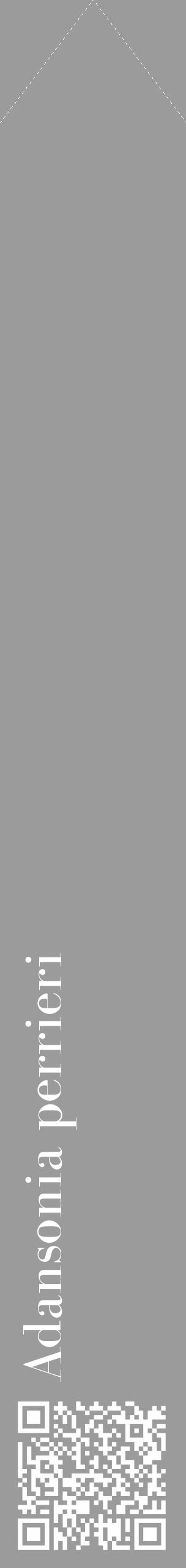 Étiquette de : Adansonia perrieri - format c - style blanche52_simple_simplebod avec qrcode et comestibilité - position verticale