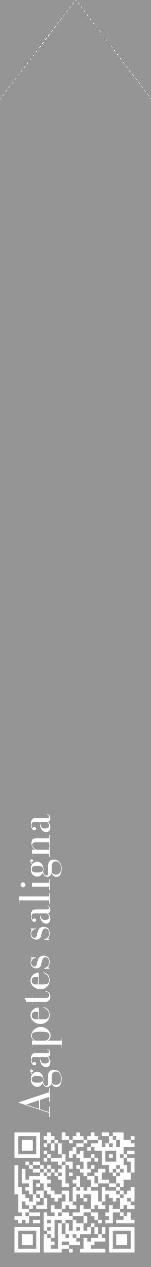 Étiquette de : Agapetes saligna - format c - style blanche16_simple_simplebod avec qrcode et comestibilité - position verticale