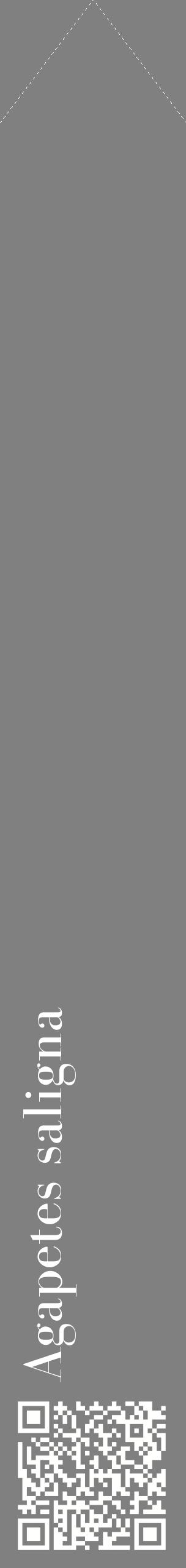 Étiquette de : Agapetes saligna - format c - style blanche57_simplebod avec qrcode et comestibilité