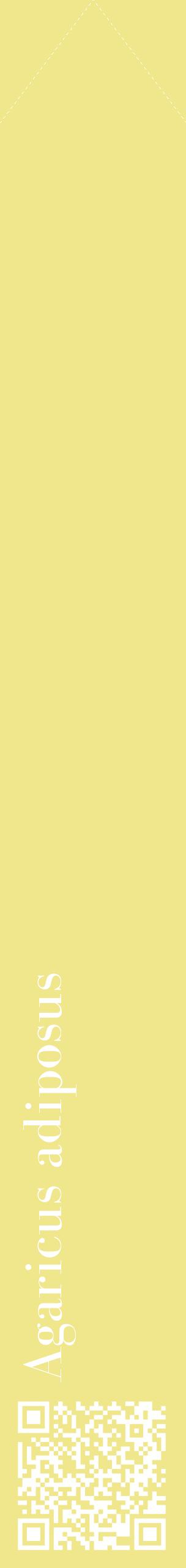 Étiquette de : Agaricus adiposus - format c - style blanche20_simplebod avec qrcode et comestibilité